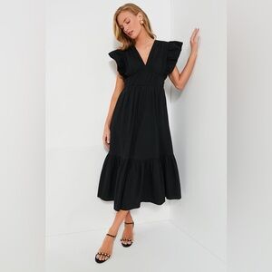 TUCKERNUCK Black Sutton Flutter Sleeve Maxi Dress NWT XL